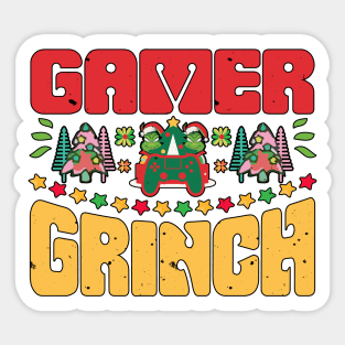 Gamer Grinch Sticker